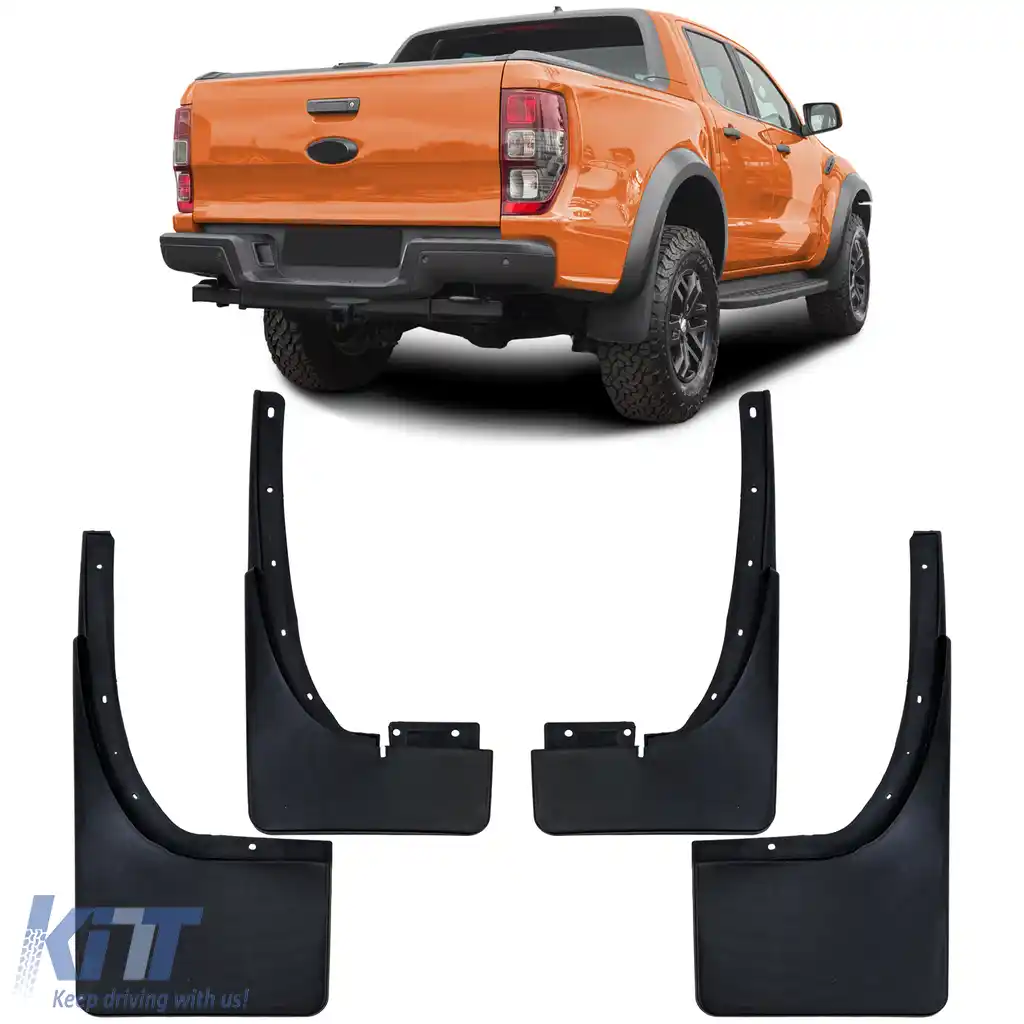 Set de apărători de noroi față și spate negre, potrivit pentru Ford Ranger T6 T7 T8 12-22