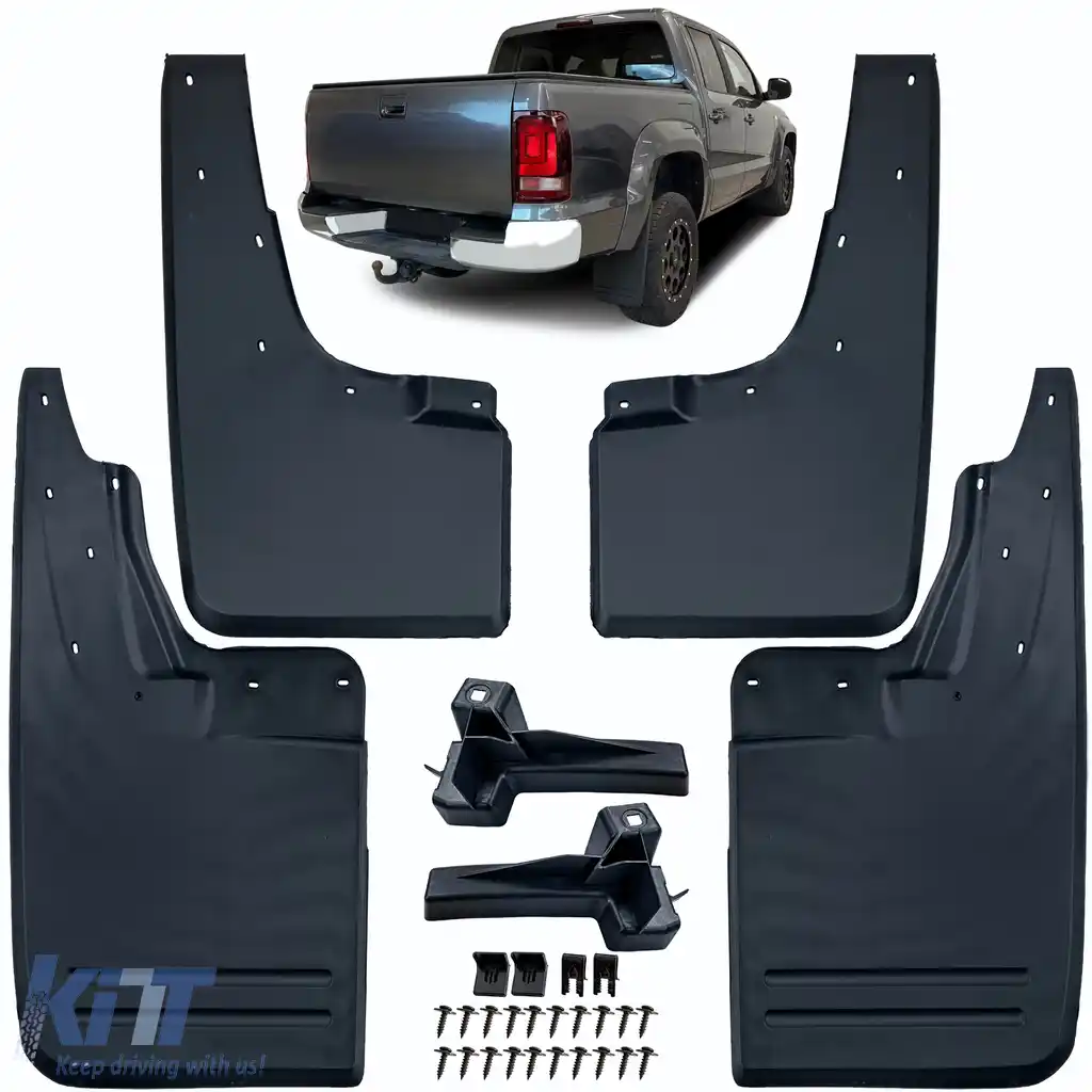 Set de apărători de noroi față și spate, negre, potrivite pentru VW Amarok I 2010-2022