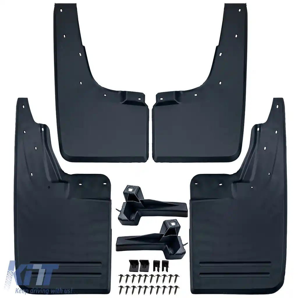 Set de apărători de noroi față și spate, negre, potrivite pentru VW Amarok I 2010-2022-image-6210885