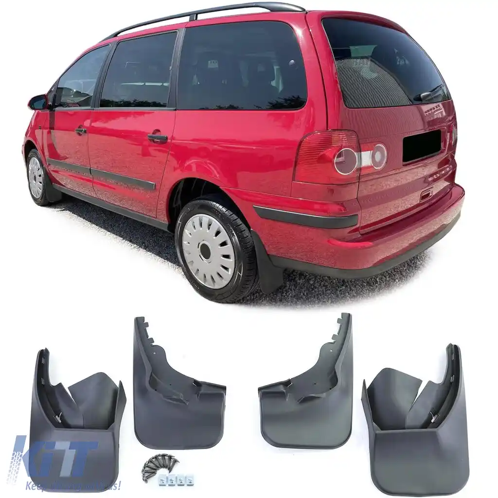 Set de apărători de noroi față și spate, negre, potrivite pentru VW Sharan 7M 04-10