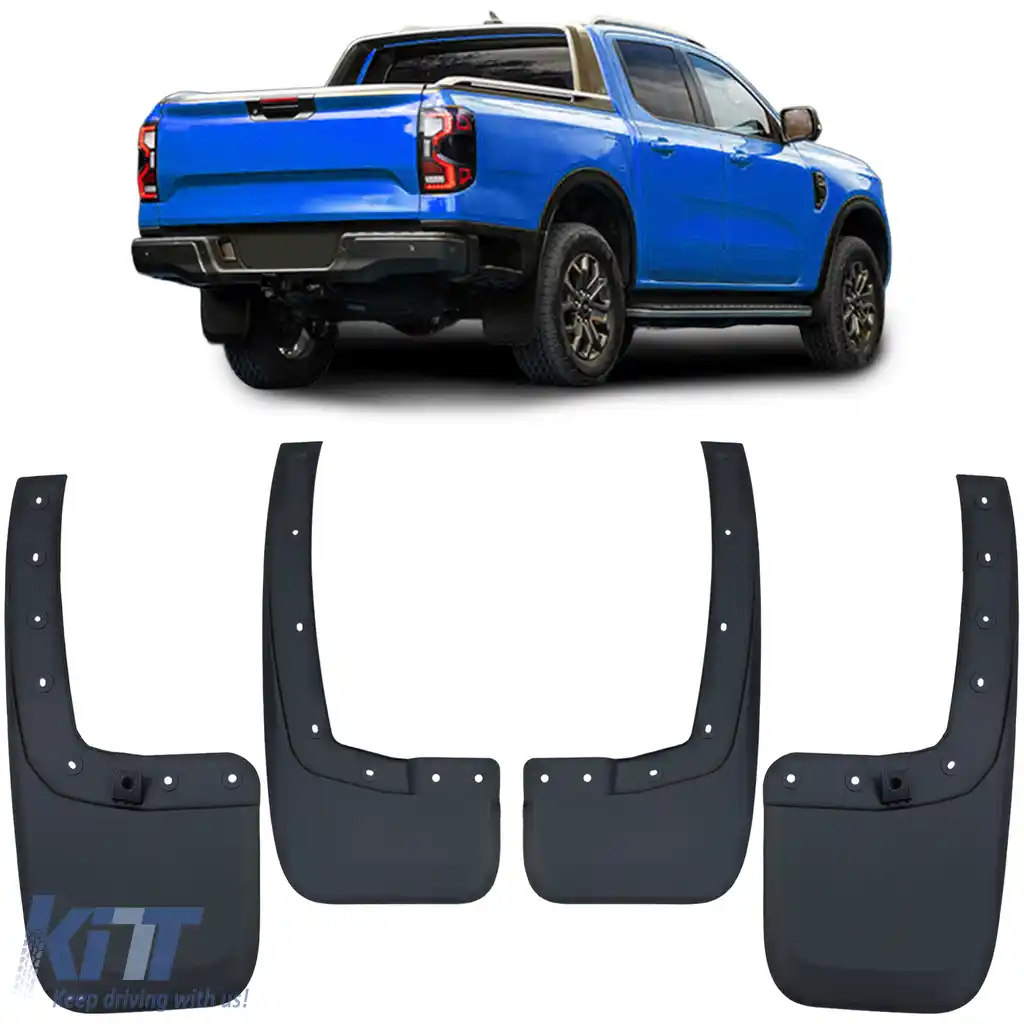 Set de aripi de noroi față și spate, negre, potrivit pentru Ford Ranger T9 din 2023
