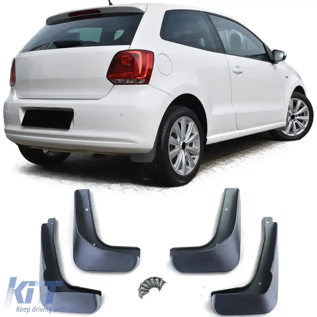Set de aripi față și spate, negru, potrivit pentru VW Polo 5 pre-facelift 6R 09-14