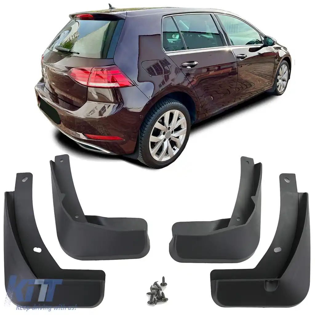Set de aripi față și spate, negru, potrivit pentru VW Golf 7.5 17-19