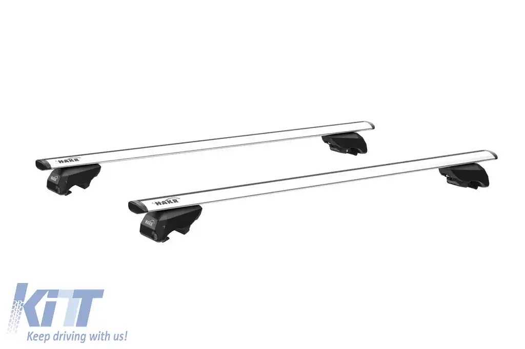 Set de bare transversale aerodinamice Hakr AERO Wing, potrivit pentru mașini cu bare longitudinale integrate de 127cm.