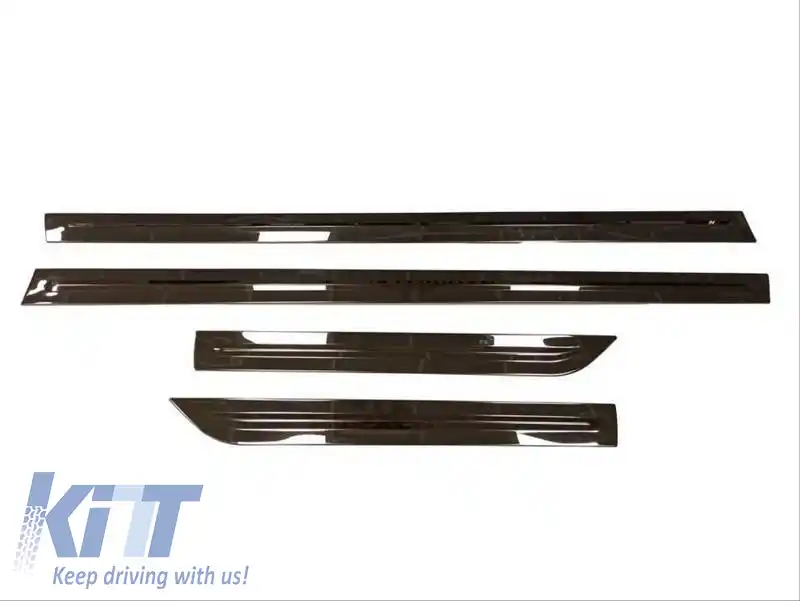 Set de benzi pentru uși potrivit pentru VW Golf VII (7) 2013-2020 4 Uși Autoadezive Negre Lucioase 4 Buc.-image-6316568