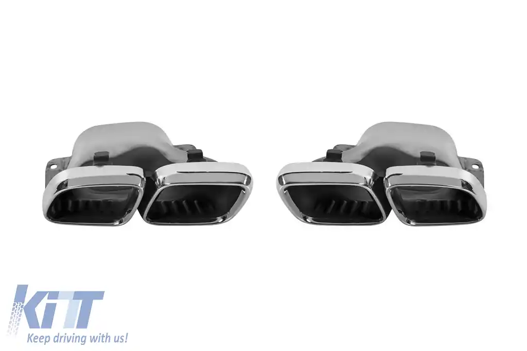 Set de capace cromate tip A Design potrivit pentru Mercedes Clasa C W205, C205, S205, A205 după 2019, GLC X253. GLC Coupe X253 după 2015.