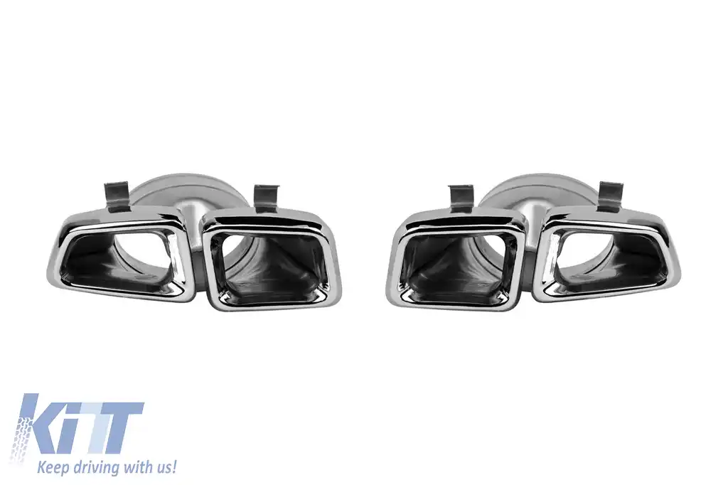 Set de capete cromate tip 63 AMG potrivit pentru Mercedes ML W166, GL X166 2011-2015, stânga și dreapta