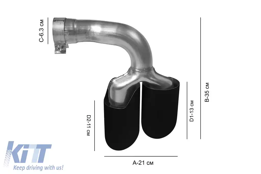 Set de capete negre tip Cayenne S potrivit pentru Porsche Cayenne după 2018-image-6212555
