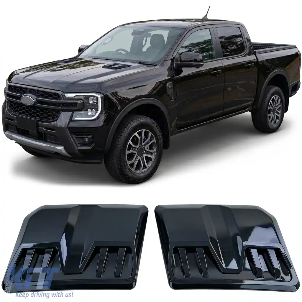 Set de capotă cu deschidere lucios negru, potrivit pentru Ford Ranger T9 din 2022