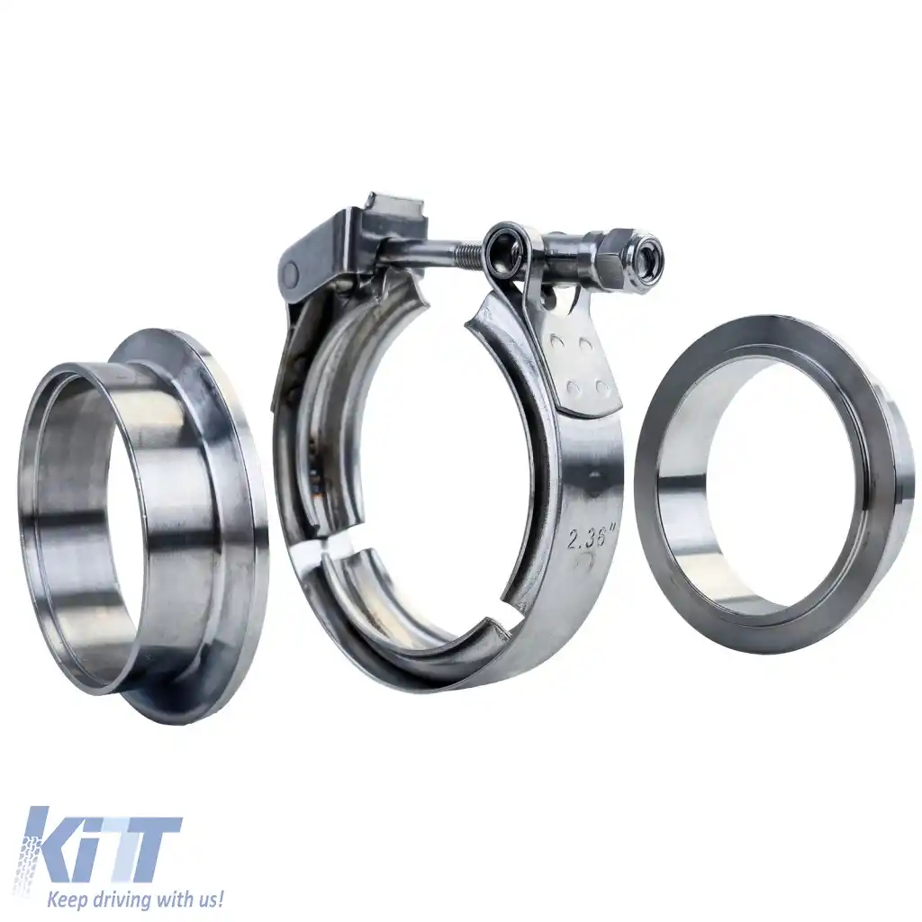 Set de cleme V-Band din oțel inoxidabil cu eliberare rapidă 2.35