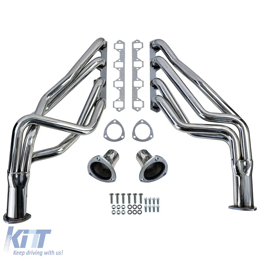 Set de colectoare 4-in-1 din oțel inoxidabil, potrivit pentru Ford Mustang SBF 64-73 289 302 351W-image-6207853