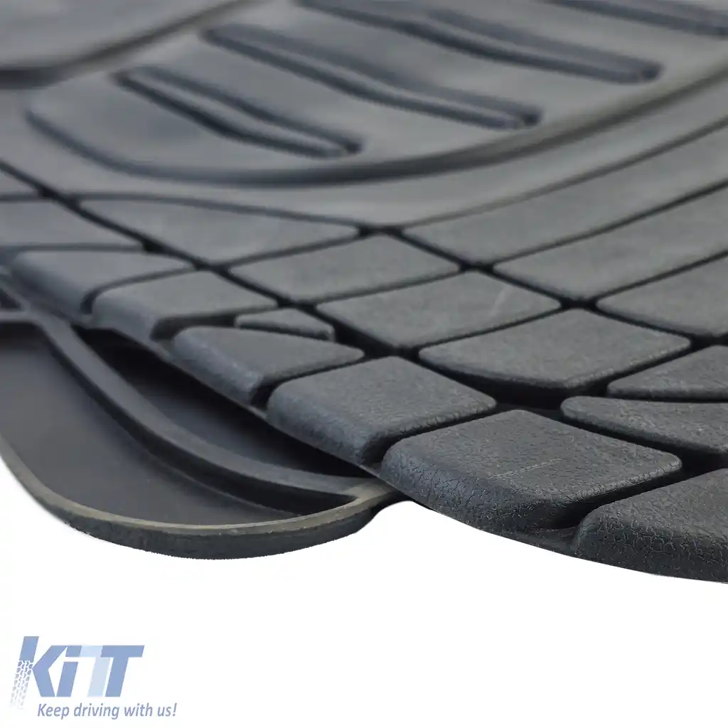 Set de covorașe din cauciuc negre universale, potrivite pentru mașini și furgonete-image-6197862