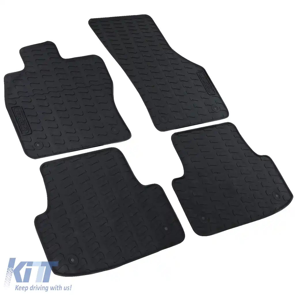 Set de covorașe din cauciuc pentru mașină, negru, premium, potrivit pentru Audi A3 8V 2012-2019-image-6196563