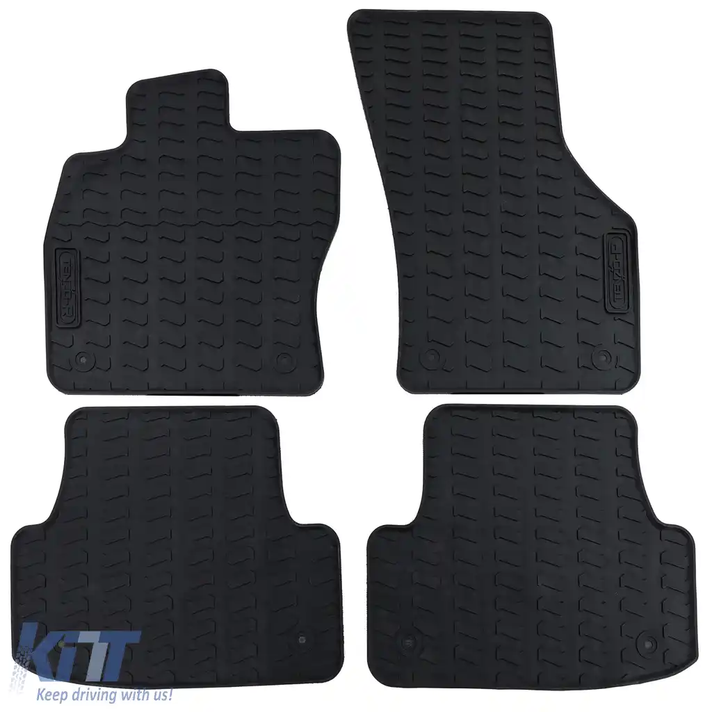 Set de covorașe din cauciuc pentru mașină, negru, premium, potrivit pentru Audi A3 8V 2012-2019-image-6196570