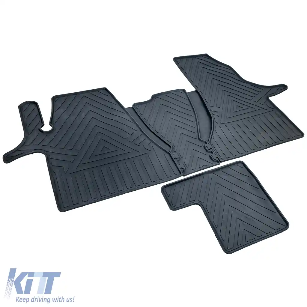 Set de covorașe din cauciuc premium, 6 piese, față + spate, potrivit pentru VW T6.1 din anul 2019-image-6211011
