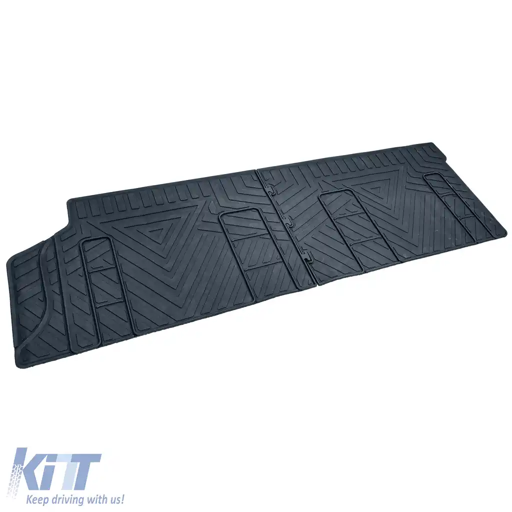 Set de covorașe din cauciuc premium, 8 piese, potrivit pentru VW Bus T5 T6 2003-2019-image-6208869
