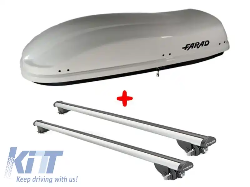 Set de cutie de plafon Farad Marlin F3 480L lac alb cu bare potrivit pentru Volkswagen Touareg după 2018 pentru modelul cu șine integrate