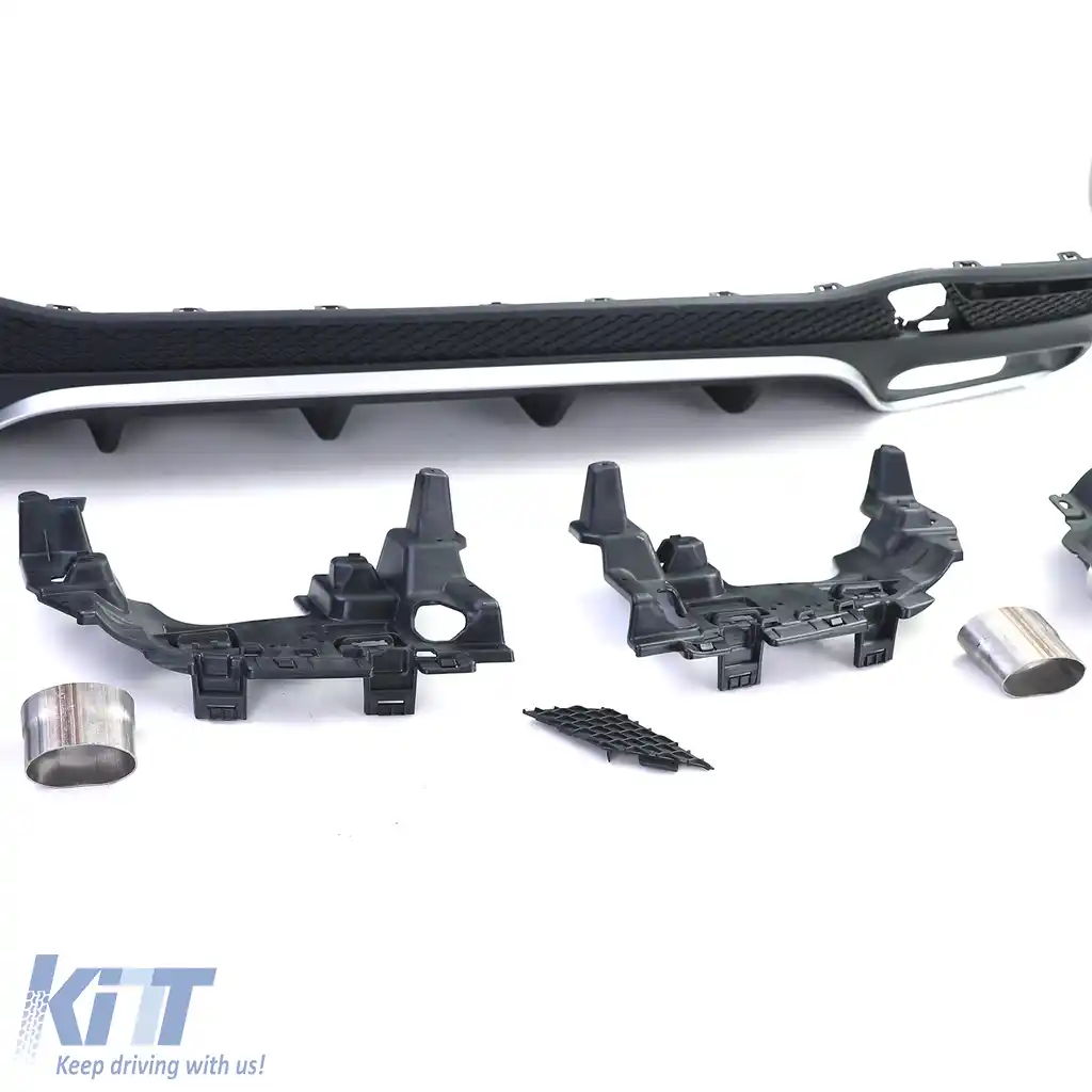 Set de difuzor sportiv posterior cu tevi de eșapament cromate, potrivit pentru Mercedes GLS X166 15-19-image-6209804