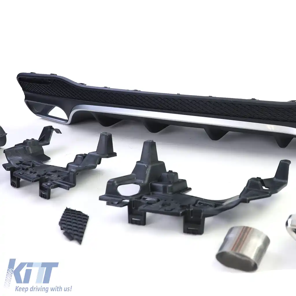 Set de difuzor sportiv posterior cu tevi de eșapament cromate, potrivit pentru Mercedes GLS X166 15-19-image-6209805