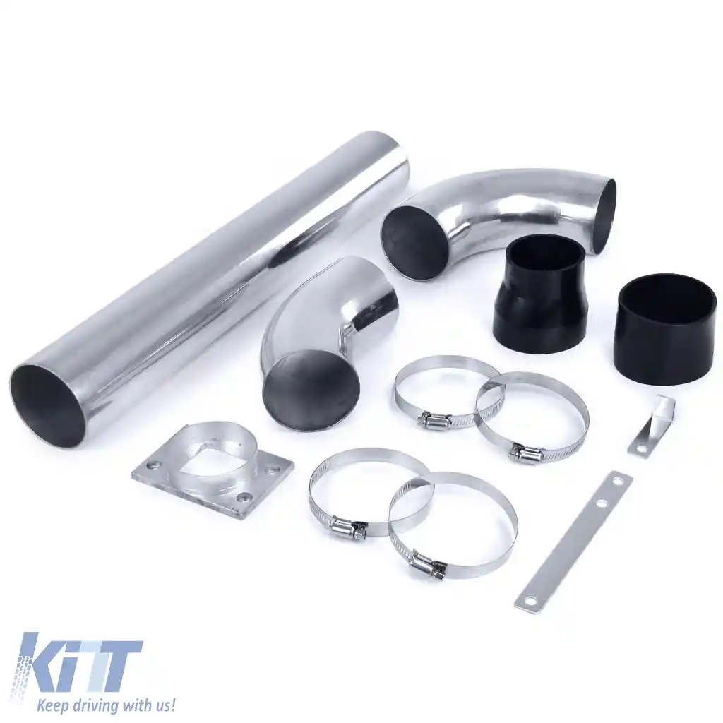 Set de țevi de admisie din aluminiu, lustruite, universale, potrivite pentru filtre de aer sport-image-6277198