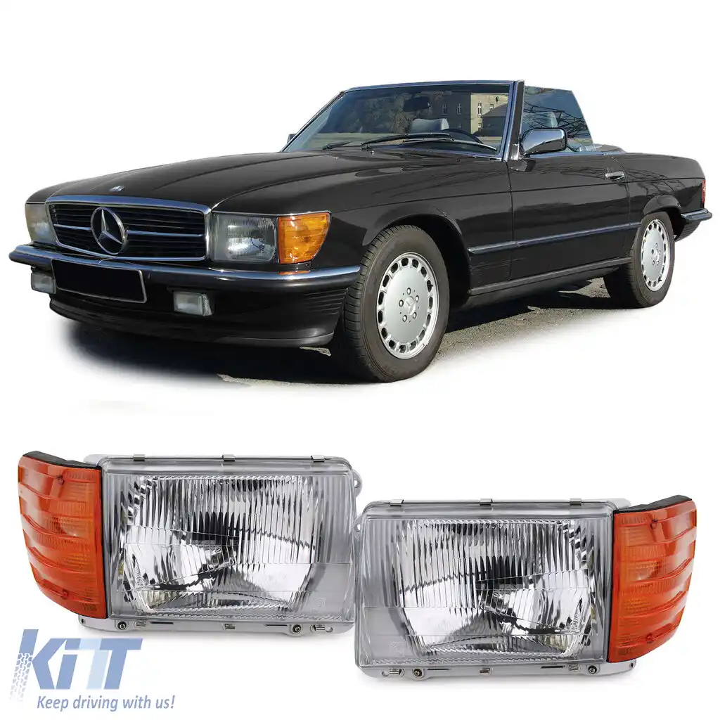 image-50-Set de faruri cu LWR dreapta + stânga, potrivit pentru Mercedes SL R107 SLC C107