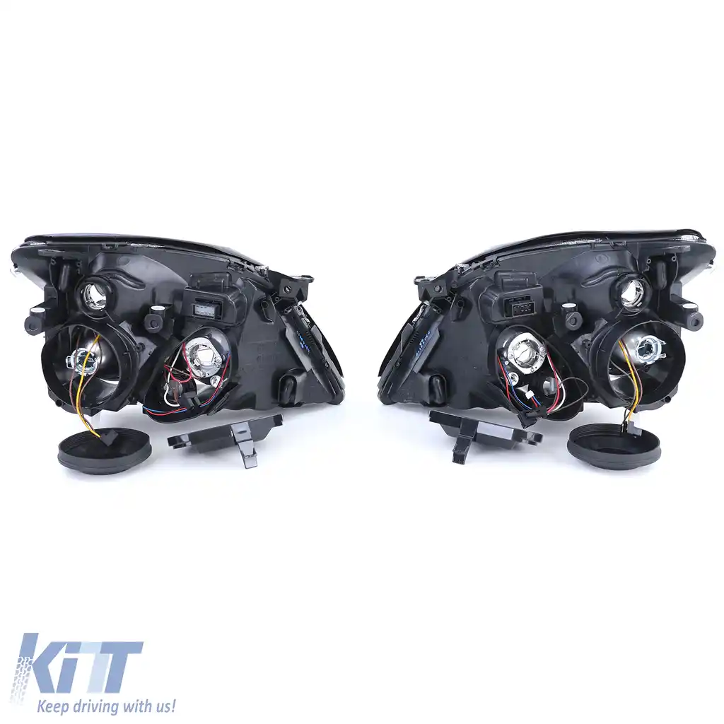 Set de faruri cu sticlă clară, negre, potrivit pentru Opel Vectra C + Signum 2002-2005-image-6257093