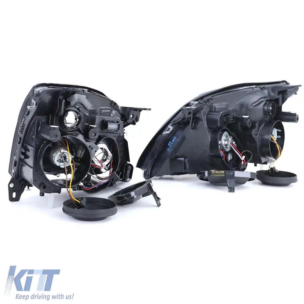 Set de faruri cu sticlă clară, negre, potrivit pentru Opel Vectra C + Signum 2002-2005-image-6257094