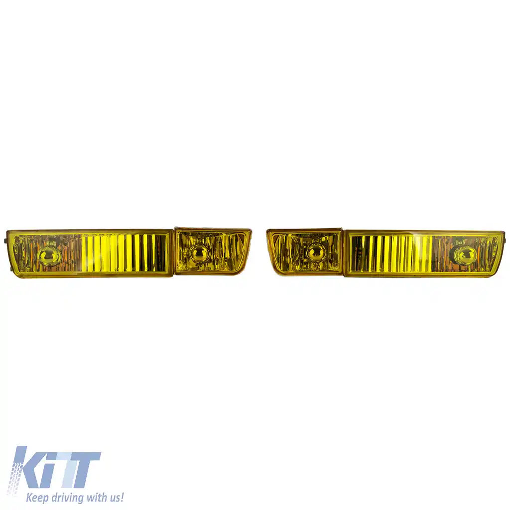Set de faruri de ceață din sticlă clară galben cu indicator, potrivit pentru VW Golf 3 91-97-image-6206038