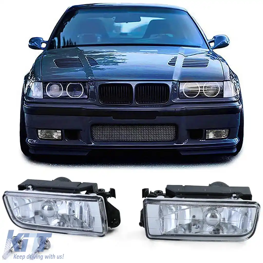 Set de faruri de ceață din sticlă clară, potrivit pentru BMW Seria 3 E36, inclusiv M3 90-99