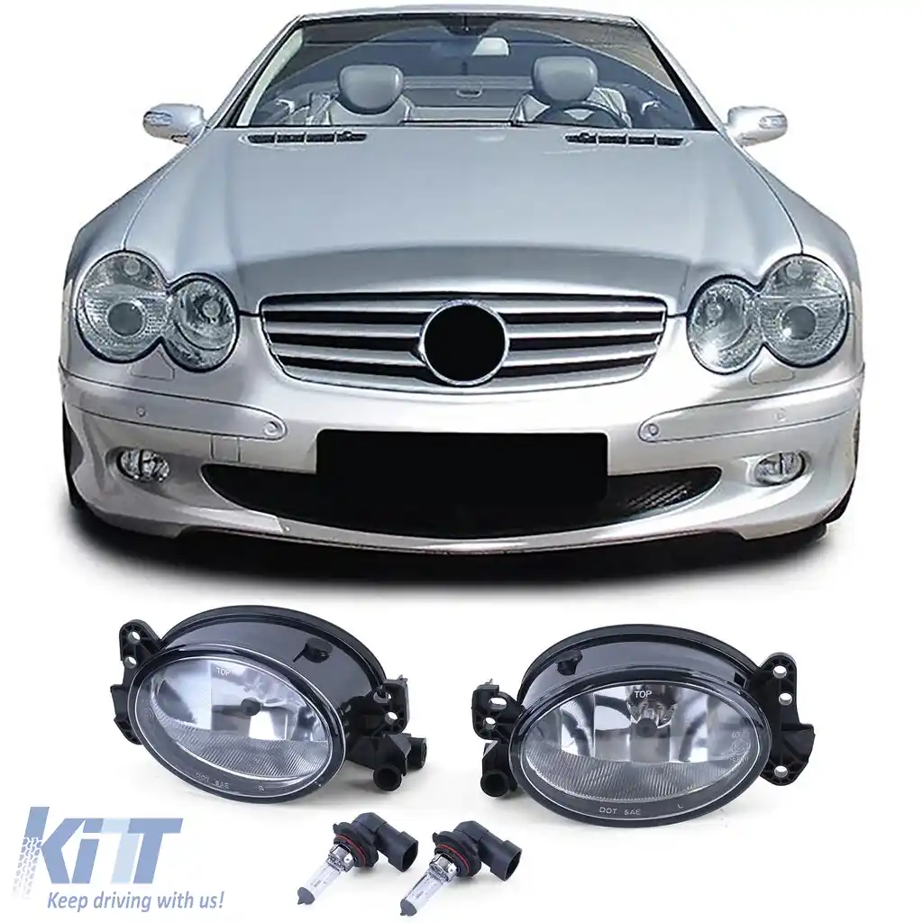 Set de faruri de ceață din sticlă clară, potrivit pentru Mercedes W204 W164 W463 W209 W219 W169 W211