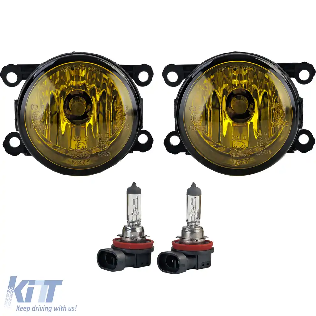 Set de faruri de ceață din sticlă clară galbene, potrivit pentru Opel Vectra C Zafira B Signum OPC