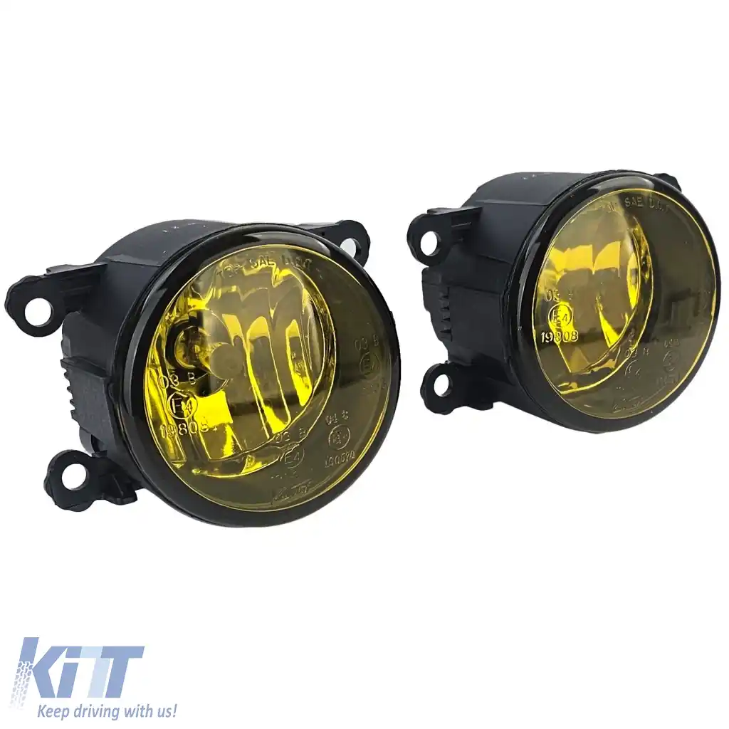 Set de faruri de ceață din sticlă clară galbenă, potrivit pentru Renault Twingo, Megane, Scenic, Kangoo-image-6296690
