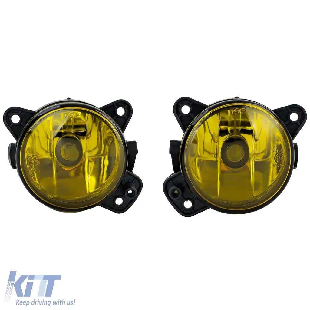 Set de Faruri de Ceata cu Sticlă Clară Galben pentru VW T5 Crafter Touareg 7L Polo 9N3-image-6210800