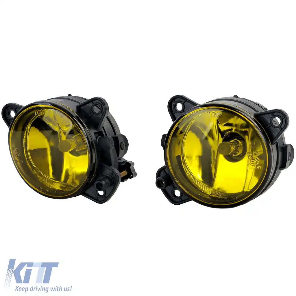 Set de Faruri de Ceata cu Sticlă Clară Galben pentru VW T5 Crafter Touareg 7L Polo 9N3-image-6210801