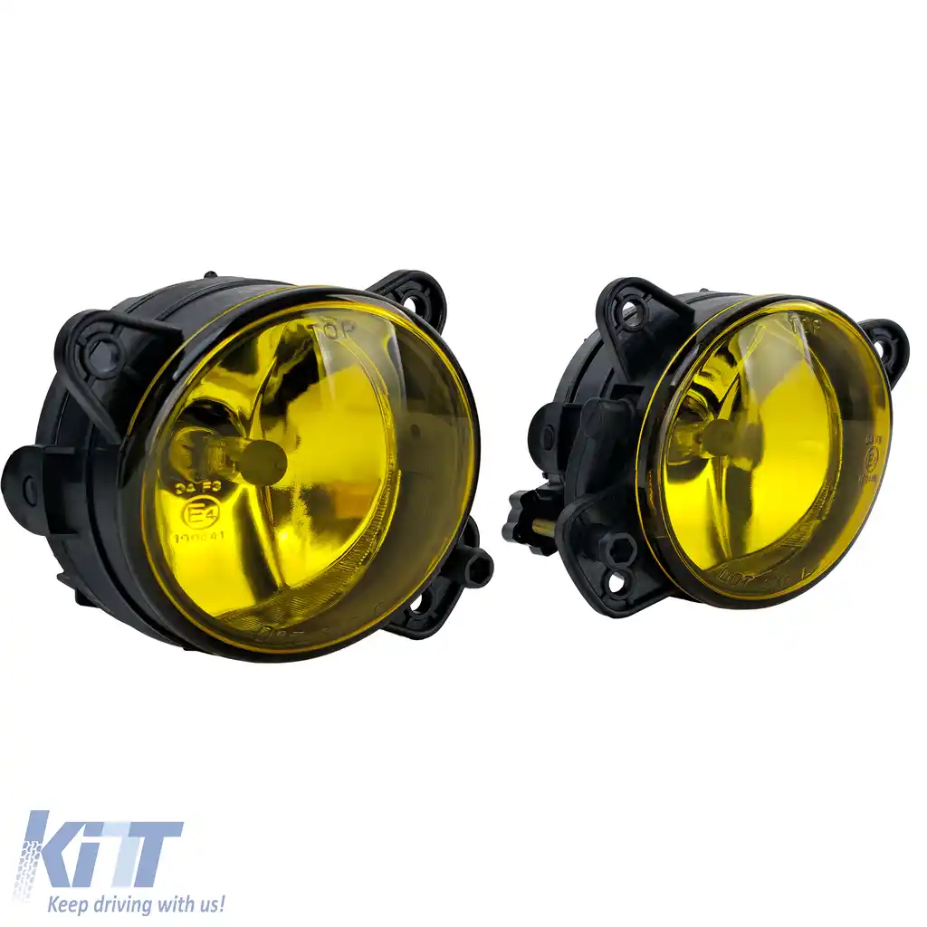 Set de Faruri de Ceata cu Sticlă Clară Galben pentru VW T5 Crafter Touareg 7L Polo 9N3-image-6210802
