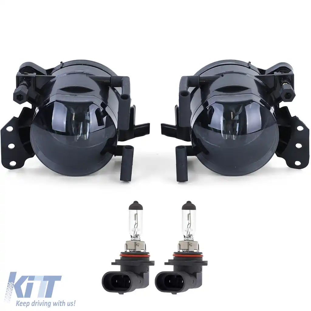 Set de Faruri de Ceata cu Sticlă Clară și Fum Negru, potrivit pentru BMW Seria 3 E46 Coupe Cabriolet 03-07