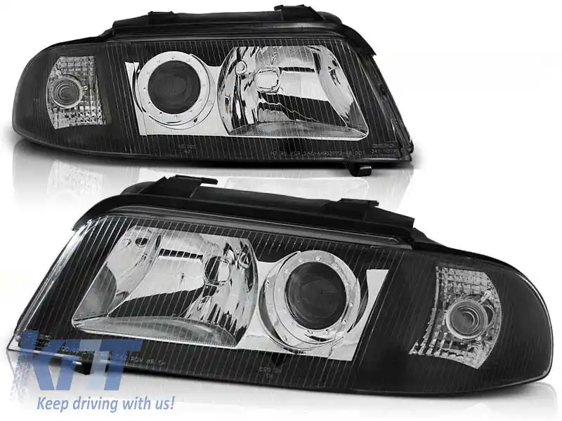 Set de faruri de tuning cu lentile potrivit pentru Audi A4 B5 01.1999-09.2000 sedan/combinate, stânga și dreapta