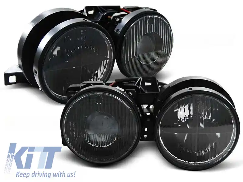 Set de faruri de tuning cu lentile potrivit pentru BMW 3 E30 11.1982-06.1994 sedan/coupe/cabriolet/estate, stânga și dreapta