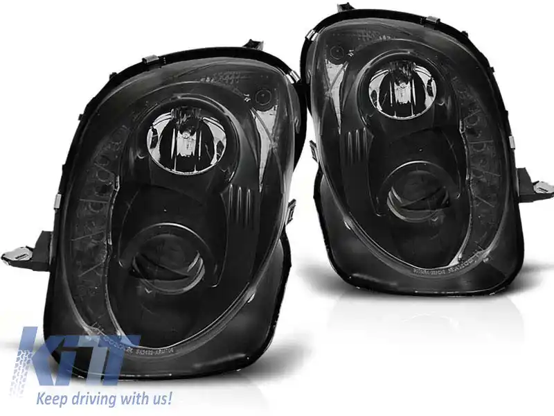 Set de faruri de tuning cu lumini DRL reale, potrivit pentru Alfa Romeo MITO după 2008, stânga și dreapta