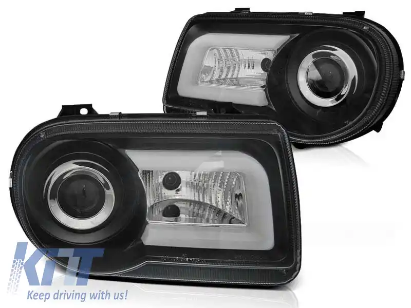 Set de faruri de tuning cu lumini LED potrivit pentru Chrysler 300C 2005-2010 sedan/combinate, stânga și dreapta