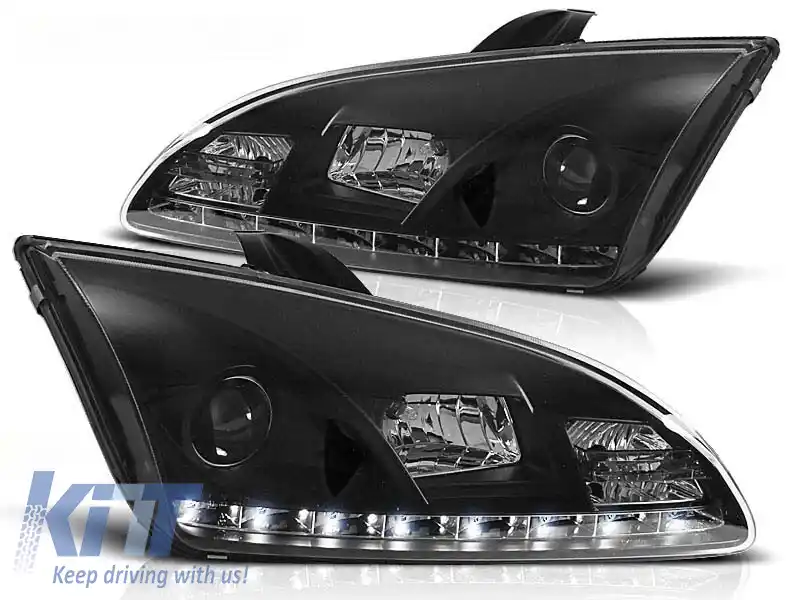 Set de faruri de tuning cu lumini LED potrivit pentru Ford FOCUS MK2 09.2004-01.2008, stânga și dreapta