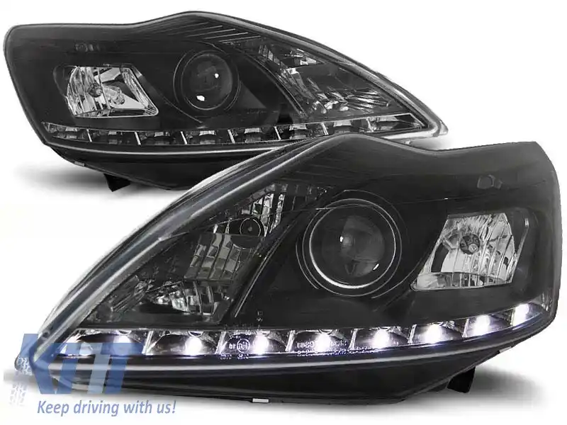 Set de faruri de tuning cu lumini LED potrivit pentru Ford FOCUS MK2 02.2008-2010, stânga și dreapta