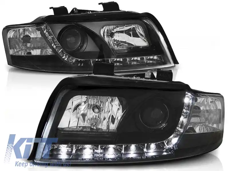 Set de faruri de tuning cu lumini LED potrivite pentru Audi A4 B6 10.2000-10.2004 sedan/combinate, stânga și dreapta