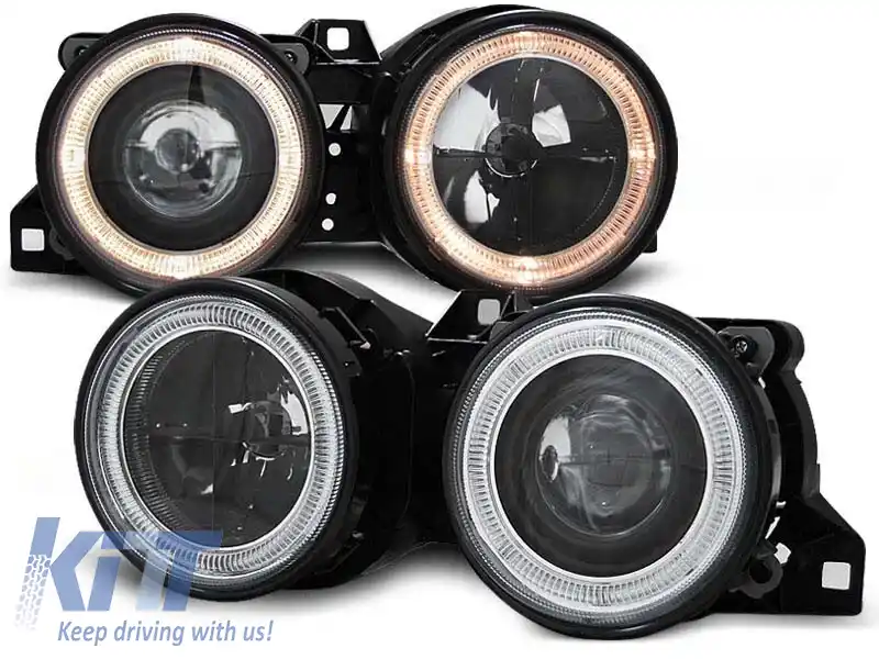 image-41-Set de faruri de tuning cu ochi de înger halogen potrivit pentru BMW 3 E30 11.1982-06.1994 sedan/coupe/cabriolet/estate, stânga și dreapta
