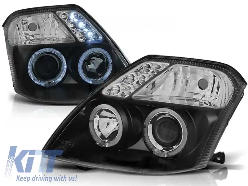 image-78-Set de faruri de tuning cu ochi de înger halogen potrivit pentru Citroen C2 09.2003-2010, stânga și dreapta