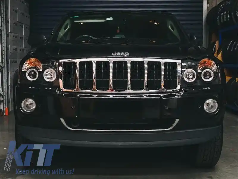 Set de faruri de tuning cu ochi de înger halogeni, potrivit pentru Chrysler JEEP GRAND CHEROKEE 2005-2008, stânga și dreapta-image-6152711