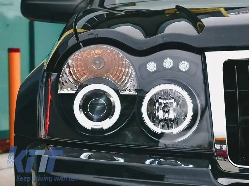 Set de faruri de tuning cu ochi de înger halogeni, potrivit pentru Chrysler JEEP GRAND CHEROKEE 2005-2008, stânga și dreapta-image-6152712