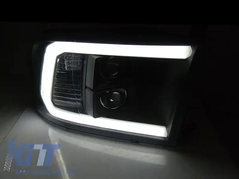 Set de faruri de tuning potrivit pentru Dodge Ram 2009-2018 cu bază neagră, stânga și dreapta-image-6152838