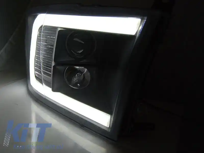 Set de faruri de tuning potrivit pentru Dodge Ram 2009-2018 cu bază neagră, stânga și dreapta-image-6152839