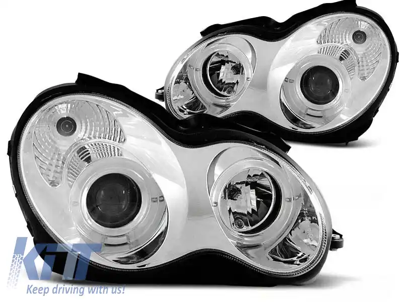 Set de faruri de tuning potrivit pentru MERCEDES W203 C-KLASA 07.2000-03.2004, stânga și dreapta